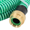 Grüner Saugschlauch mit Messinganschlüssen 15 m Lenut 1,1 (PVC)