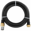 Schwarzer Saugschlauch mit Messinganschlüssen Lenut 3 m (PVC)