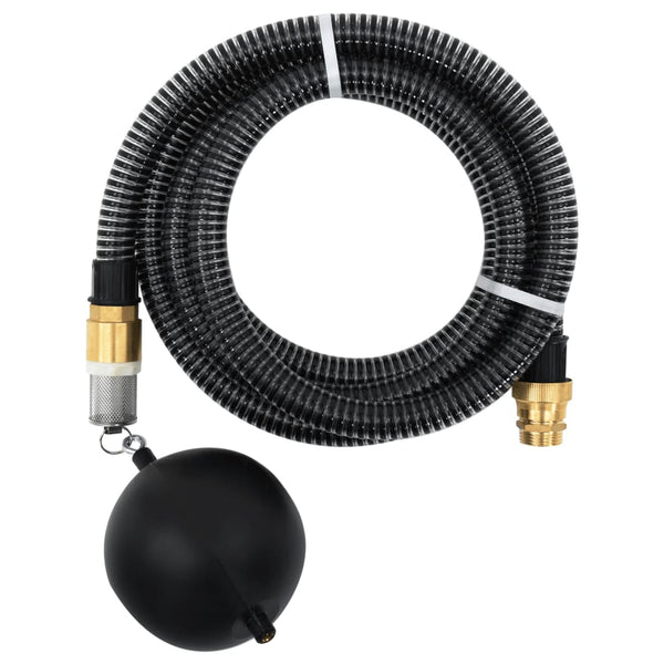 Schwarzer Saugschlauch mit Messinganschlüssen Lenut 1,1 (3 m PVC)
