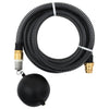 Saugschlauch 1,1 schwarz mit Messinganschlüssen (5 m PVC)