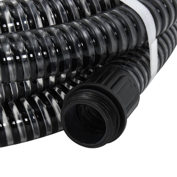 Schwarz Saugschlauch 15 m mit Messinganschlüssen Lenut 1,1" (PVC)