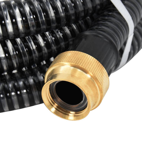 Lenut 25 m grüner Saugschlauch mit Messinganschlüssen (PVC)