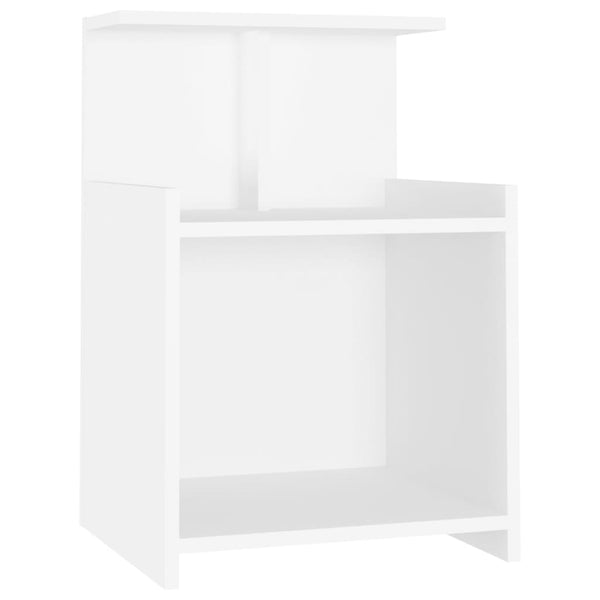 Nachttische Jasmyne Weiß 40x35x60cm (2er-Set Holz)