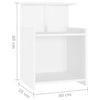 Nachttische Jasmyne Weiß 40x35x60cm (2er-Set Holz)