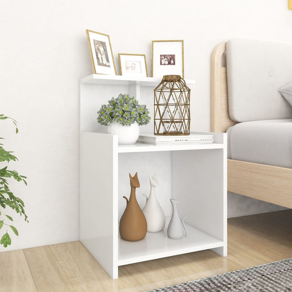 Nachttische Jasmyne Weiß 40x35x60cm (2er-Set Holz)