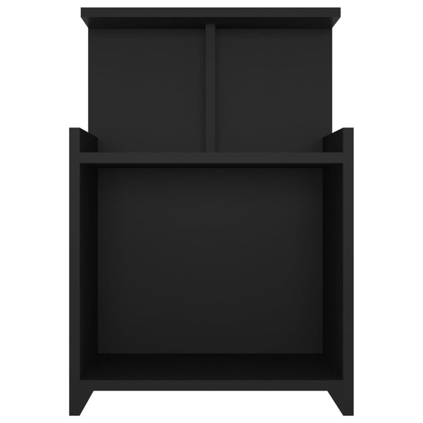Nachttische Jasmyne 40x35x60cm, schwarz (2 Stk., Holz)