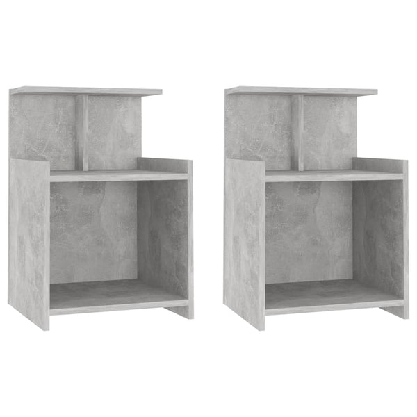 Nachttische Jasmyne, betongrau, 40x35x60cm (2 St. Holz)