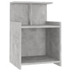 Nachttische Jasmyne, betongrau, 40x35x60cm (2 St. Holz)