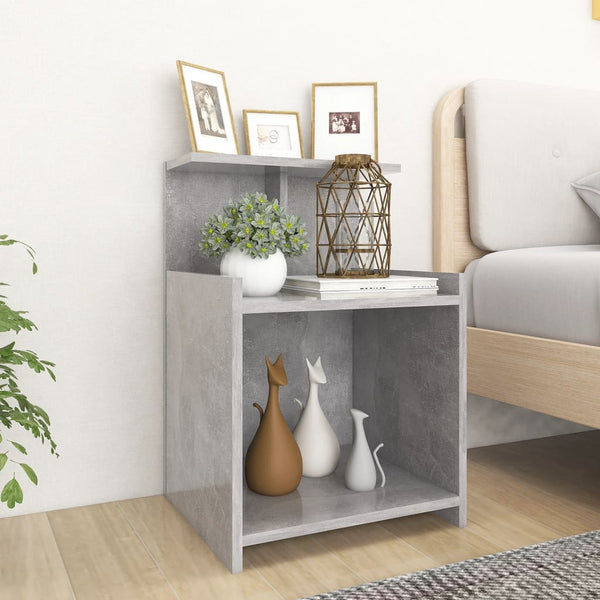 Nachttische Jasmyne, betongrau, 40x35x60cm (2 St. Holz)