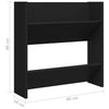 Schwarze Wandschuhschränke Mesaros 60x18x60cm (4 Stk. Holz)
