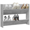 Wandschuhschrank Mesaros 80x18x60cm, Betonoptik (Spanplatte)