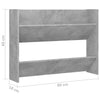 Wandschuhschrank Mesaros 80x18x60cm, Betonoptik (Spanplatte)