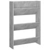 Betoninharmaa seinäkenkäkaappi Mesaros 60x18x90cm (lastulevy)
