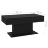 Couchtisch Eutalia 96x50x45cm schwarz (Holz)