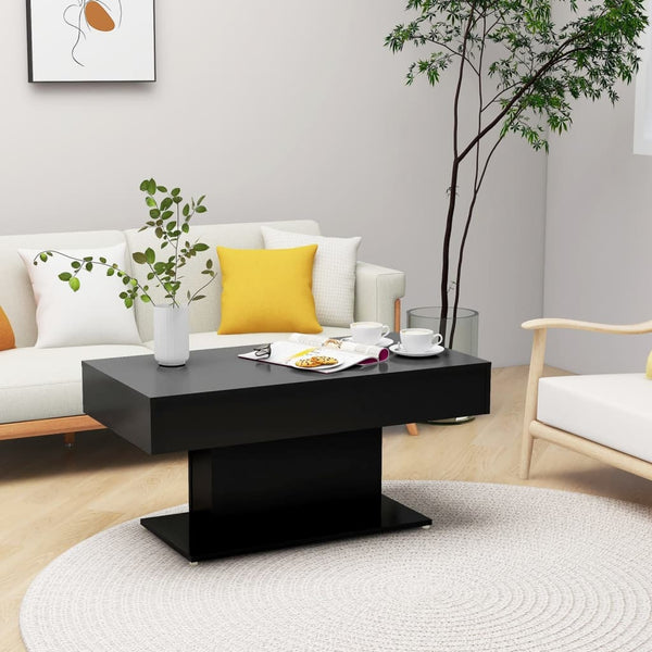 Couchtisch Eutalia 96x50x45cm schwarz (Holz)