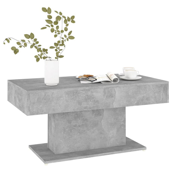 Betongrauer Couchtisch Eutalia 96x50x45cm (Holz)