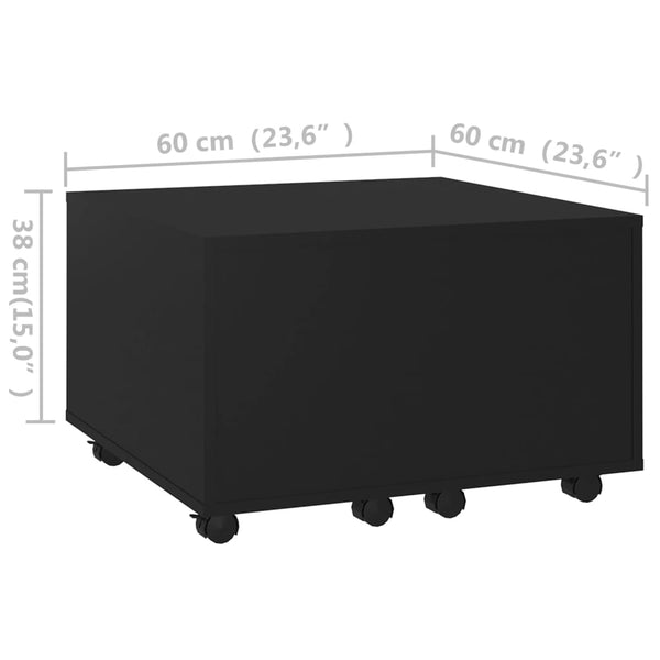 Couchtisch Berla 60x60x38cm Schwarz (Holz)