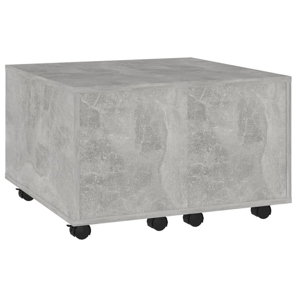 Betongrauer Couchtisch Berla 60x60x38cm (Holz)
