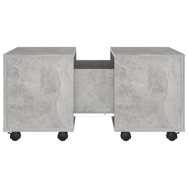 Betongrauer Couchtisch Berla 60x60x38cm (Holz)