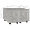 Betongrauer Couchtisch Berla 60x60x38cm (Holz)