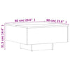 Couchtisch Dorothe Schwarz 60x60x31,5cm (Spanplatte)
