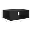 Schwarzer Couchtisch Ohemba 90x67x33cm (Holz)