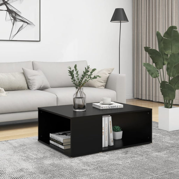 Schwarzer Couchtisch Ohemba 90x67x33cm (Holz)