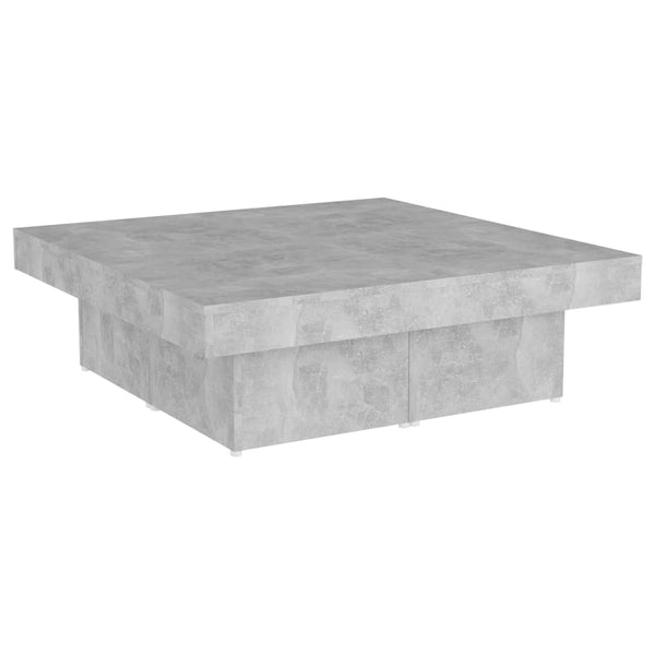 Betongrauer Couchtisch Narcisse 90x90x28cm (Spanplatte)