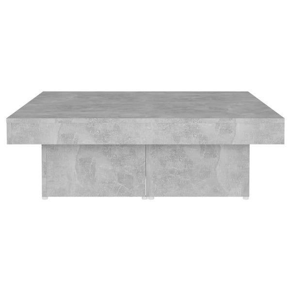 Betongrauer Couchtisch Narcisse 90x90x28cm (Spanplatte)