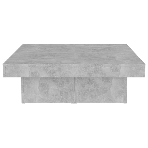 Betongrauer Couchtisch Narcisse 90x90x28cm (Spanplatte)