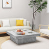 Betongrauer Couchtisch Narcisse 90x90x28cm (Spanplatte)