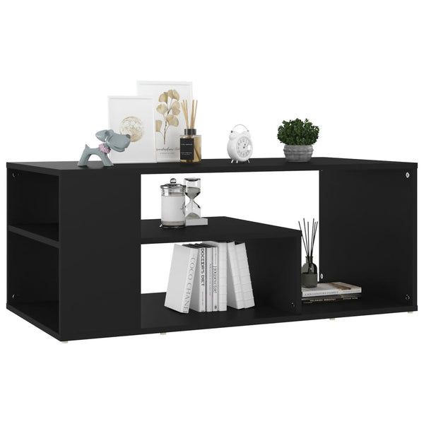 Schwarzer Couchtisch Danilla 100x50x40cm (Holz)