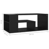 Schwarzer Couchtisch Danilla 100x50x40cm (Holz)
