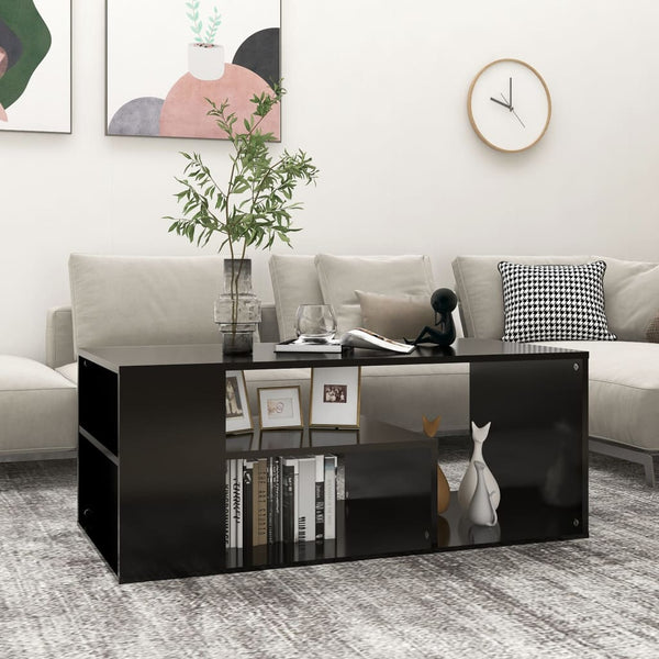 Schwarzer Couchtisch Danilla 100x50x40cm (Holz)