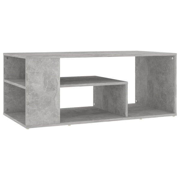 Betongrauer Couchtisch Dani 100x50x40cm (Holz)
