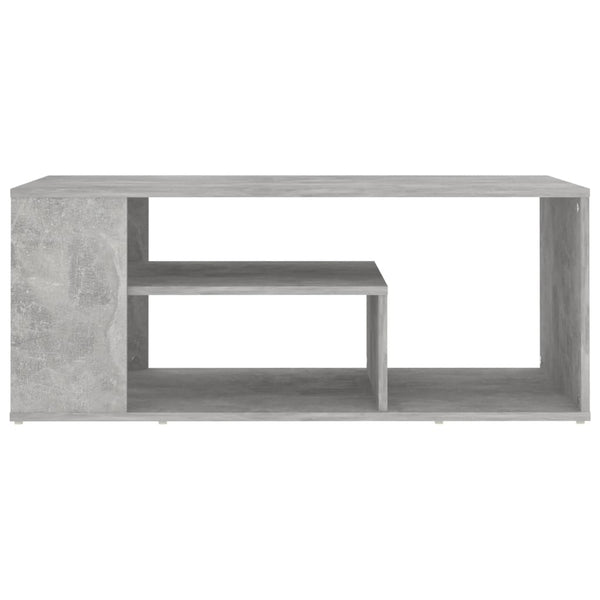 Betongrauer Couchtisch Dani 100x50x40cm (Holz)