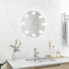 Wandspiegel mit LED-Beleuchtung Georghescu rund Glas