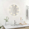 Wandspiegel mit LED-Beleuchtung Georghescu rund Glas