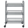 Grauer Küchenwagen Melchior 46x26x64cm (3-lagig, Eisen)