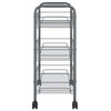 Grauer Küchenwagen Melchior 46x26x64cm (3-lagig, Eisen)
