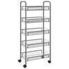 Grauer Küchenwagen Melchior 46x26x105cm (5-stöckig, Eisen)