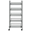 Grauer Küchenwagen Melchior 46x26x105cm (5-stöckig, Eisen)