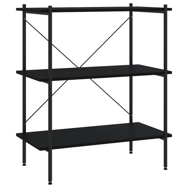 Schwarzes Regal Pierre 80x40x92cm (3-stöckig)