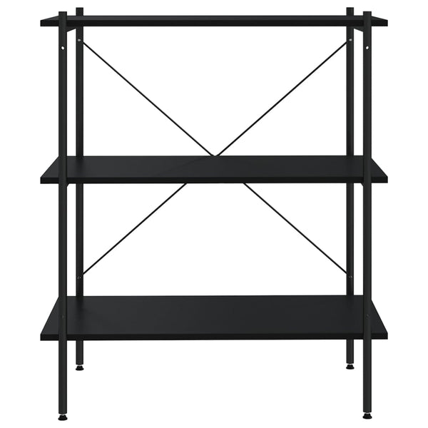 Schwarzes Regal Pierre 80x40x92cm (3-stöckig)