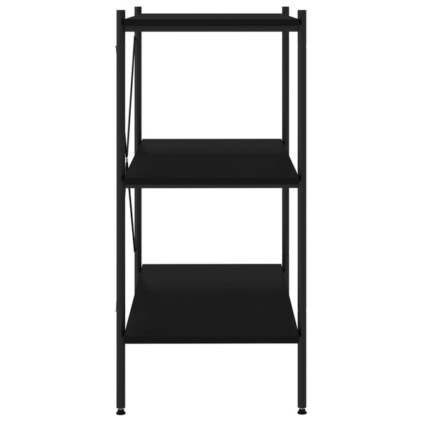 Schwarzes Regal Pierre 80x40x92cm (3-stöckig)