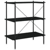 Schwarzes Regal Pierre 80x40x92cm (3-stöckig)