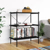 Schwarzes Regal Pierre 80x40x92cm (3-stöckig)