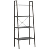 Schwarzes Standregal Erzebet 56x35x140cm (4-etagig)