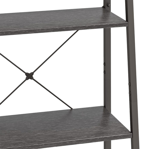 Schwarzes Standregal Erzebet 56x35x140cm (4-etagig)