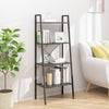 Schwarzes Standregal Erzebet 56x35x140cm (4-etagig)